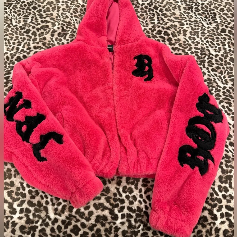 Rockstar Original Neon Pink Inany Fur Jacket - Picture 7 of 13
